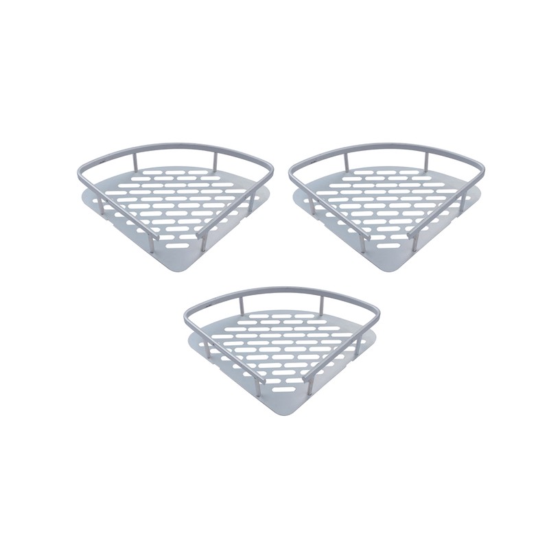 Triangular Shower Caddy Shelf Bathroom Wall Corner Rack Storage Organizer
