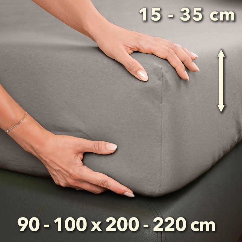STUDIO Fitted Sheet 90 x 200 cm - 100 x