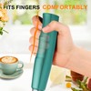 YUSWKO Green Handheld Milk Frother Wand for Coffee, Rechargeable Electric