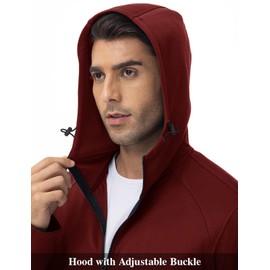TBMPOY Men's Hooded Tracksuits Sweatsuits 2 Piece Sets Jogging Track Sweat Suit Workout Gym Warm Up Outfits with Hoodie (Wine Red, XL)