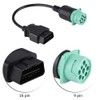 OBD2 Adapter, 9 Pin to 16 Pin OBDII Truck Diagnostic