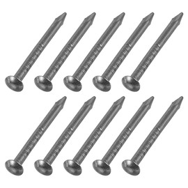 sourcing map 100Pcs Small Hardware Nails, 1.2 x 15mm Carbon Steel Round Head Nail Common Finishing Nail for Household Woodworking Picture Hanging DIY Projects, Black