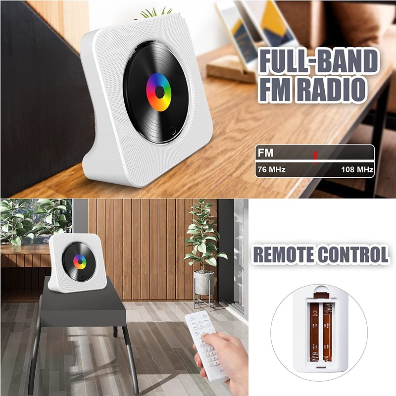 Gueray CD Player Portable Bluetooth Desktop CD Player for Home