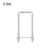 sourcing map Square U-Bolts, 3 Sets 62mm(2.44") Inner Width 160mm
