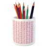 Ambesonne Valentine's Day Pencil Pen Holder, Continuing Composition of Dotted