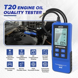 Transmission Fluid Tester Kit Gasoline & Diesel Gearbox Oil Diagnostic Tool High-Precision Diagnostic Analysis Tool with 31.5in Probe Transmittance/Temperature Testing, 2.8in Display (4 Batteries)
