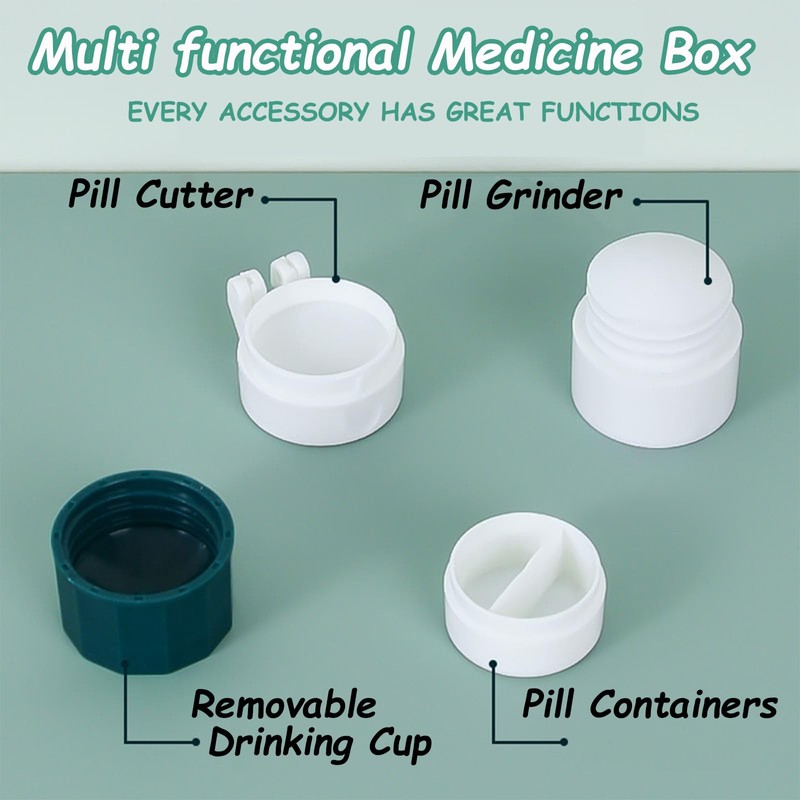 Duuclume 2 Pcs Pets Pill Shooter & Pill Crusher and