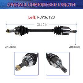 Maxfavor CV Axle Shaft Assembly fit for Honda CR-V CRV 2.4L CV Joint 2002 2003 2004 2005 2006, CV Axle Front Passenger Driver (Right Left) Side