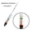 AQUARIUM PLÜDERHAUSEN Hydrometer with Thermometer for Measuring Salt Density in