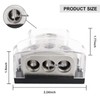 kksurty 3 Way Power Distribution Block Car Audio Splitter 0/2/4