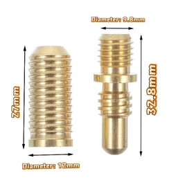 Liahelianx 2 Sets Billiard Cue Joint Screws-Copper Alloy Precision Replacement Parts with Universal Compatibility for Pool Cue Maintenance,Enhanced Performance Hardware Accessories & Extension Rods