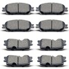 AnnoVinco 8PCS Front Rear Ceramic Brake Pads Replacement Kit Fits