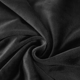 SHANNA Banquet Velvet Armchair Slipcovers: Mid Century Luxury 1Piece Chair Covers Super Soft Jacquard with Foam Rods Furniture Protector,for Living Room Bedroom (Black)