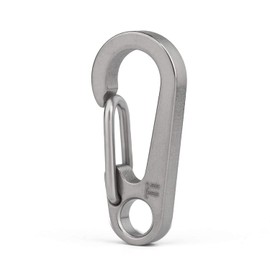 TISUR Carabiner Small Titanium Key Chain Men's Lightweight Silver/S (Key Ring Not Included), silver/small