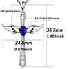 Cross Necklace Womens Cross Necklace Angel Wings Cross Necklace Blue