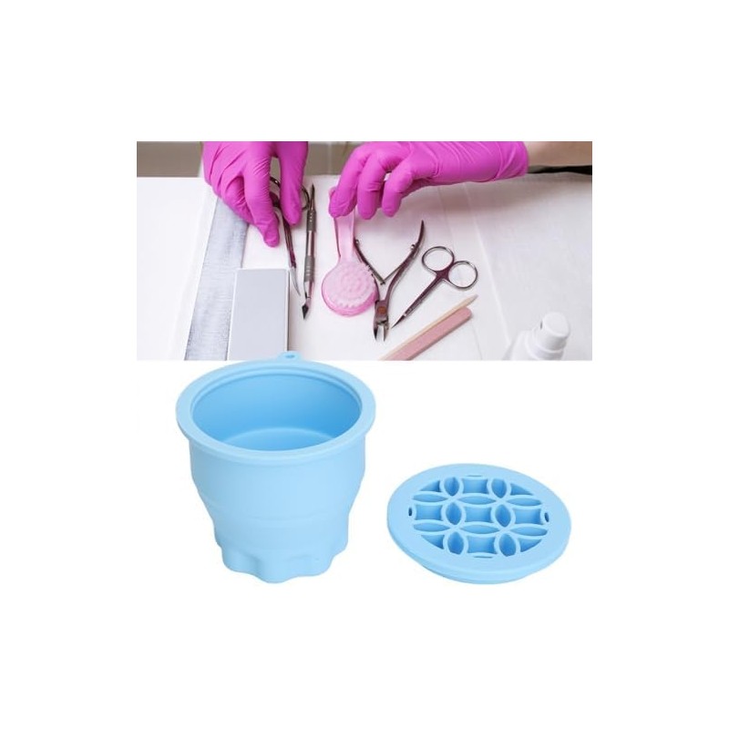 Makeup Brush Cleaning Bowl, Compact Lightweight Accessory for Travel and
