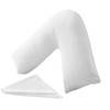 Soft Support V Pillow with Microfiber Pillowcase Hollowfibre/Polyester V Pillow