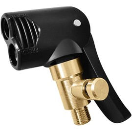 Enyolidimk Black Dual Head Bike Track Pump Tyre Air Pump Valve Adapter Bike Pump Accessories Multi-use Connector Head Pump Adapter for Bicycle Bike Replacement Accessories, Bike Pump Accessories