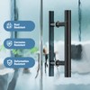 Ranbo Matte Black 6" (CTC) Back to Back Shower Door