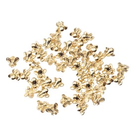 Ruwado 50 Pcs 3D Bee Charms Vintage Metal Small Cute Bumble Bees for Jewelry Making Kits Necklace Bracelet Earring Keychain DIY Crafting Project Accessories (Gold)