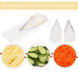 Multifunctional V Shaped Grater Slicing Cutter with Hand Protector Stainless Steel Blade, Mandoline Food Slicer Household Supplies for Cutting Vegetables