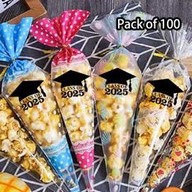 100 x 2025 Graduation Hat Stickers, Grad Cap Vinyl Decal, Graduation Ceremony Labels, Graduation Announcement, Grad Party Envelope Seals, Envelope Sealing Stickers, 2 x 1.5 inch (Black)