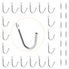 Auvotuis 24Pcs Single Iron Hooks, Decorative J Shaped Wall Mounted