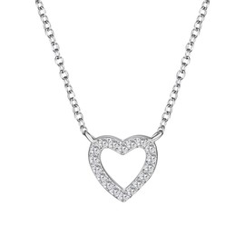 Collar de Corazón para Mujer en Plata de Ley 925 – Regalo para Esposa, Novia, Mamá, Hija, Hermana, Amiga, Cumpleaños, San Valentín, Día de las Madres, Aniversario – Incluye Empaque – Recibe Listo para Regalar (Amour)