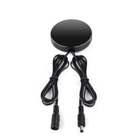 Dimmable 12V 5A Penetrable Wooden Touch Switch Hand Sweep Sensor Dimmer Wireless Control Switch for Smart Home LED Light Strip (Black)