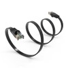 5Ft Cat6 Flat Ethernet Network Cable Black