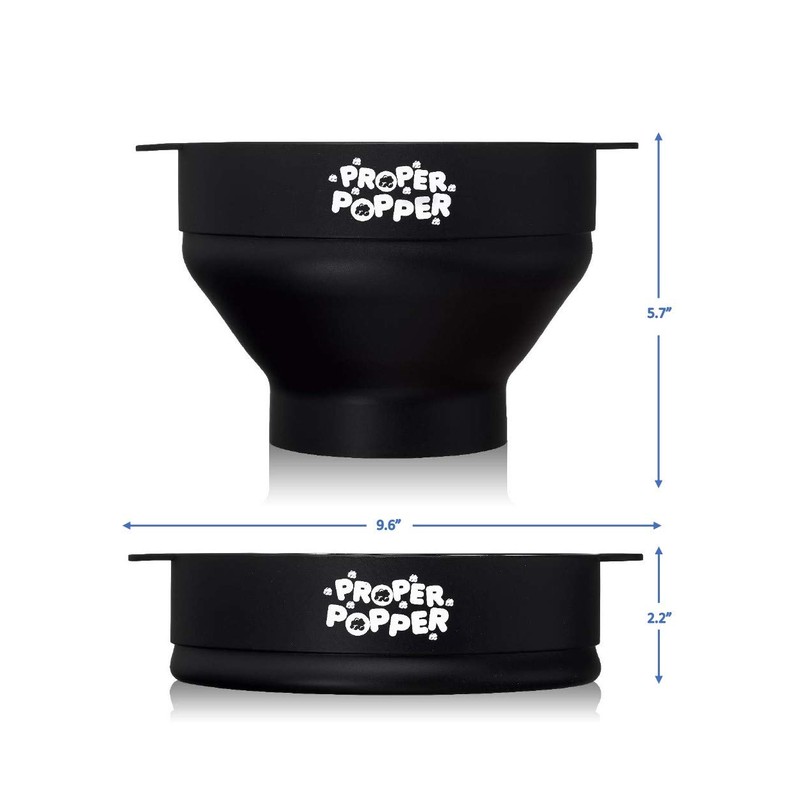 The Original Proper Popper Microwave Popcorn Popper, Silicone Popcorn Maker,