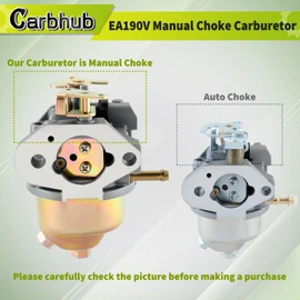 Carbhub EA190V Manual Carburetor for Subaru Robin EA190V EA190VS5030 EA190V50010 EA190V50011 EA190V50030 EA190V50031 EA190V50061 Engine Pressure Washer Replace 16100Z02111099 16100Z02081099