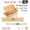 Professional Nail Files Straight Slim Emery Boards for Acrylic Gel