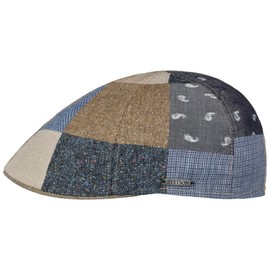 Stetson Texas Fresh Patchwork Flat Cap - Lightweight Peaked Cap - Classic Flat Cap - Expressive Design for Men - Spring/Summer, Colourful