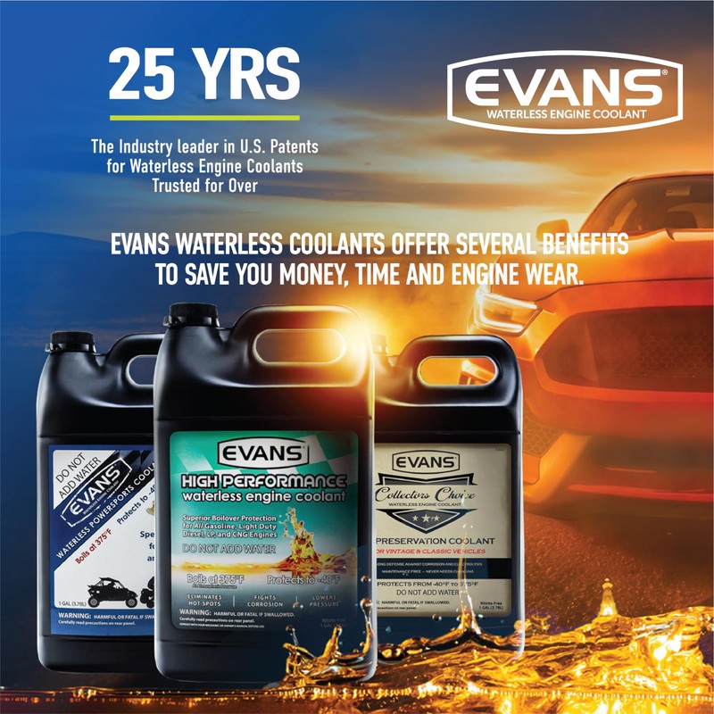EVANS Cooling Systems EC53001 High Performance Waterless Engine Coolant, 128