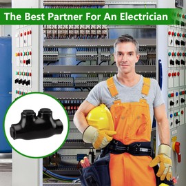 Wengart Insulated Splice Connector,4Pack,1/0-14 Gauge Aluminum to Copper Wire Connectors,3/16" Slotted Allen Hex,Pre-Filled with Oxide Inhibiting Compound,UL Listed,Black