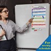 Magnetic Whiteboard for Fridge: Multi-Functional Homework Planner, 42x30cm with Colourful