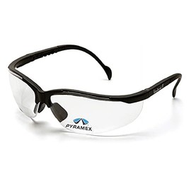 Lunarland Safety V2 Readers +1.0 Clear Bifocals Safety Glasses Sb1810R10 Cheaters