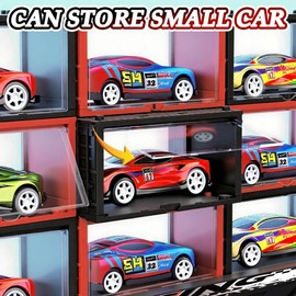 Eohemeral Truck Toys & Tower Crane Playset, Transport Carrier Truck with Sounds and Lights, Toy Cars Storage for Toddlers 3 4 5 6 7 8 Year Old, Kids Birthday Gifts for Boys Girls