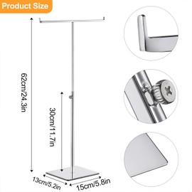 Polmart Countertop Heavy Duty Adjustable T-Shaped Handbag Purse Display Stand - Silver (1 - Pack)