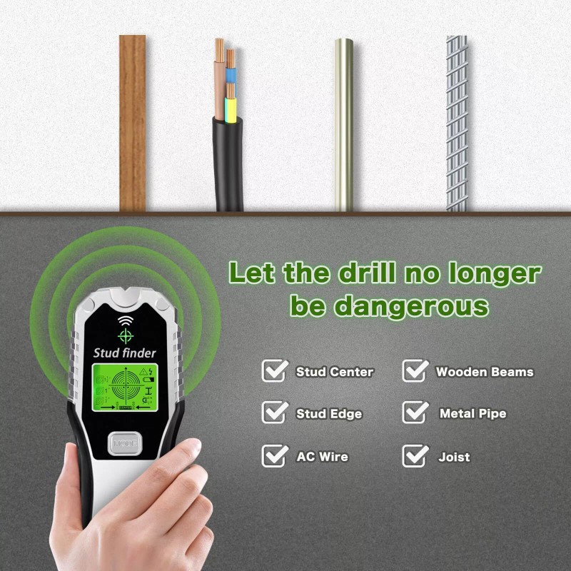 ASWKMOW Stud Finder Wall Scanner6 in 1 Multi-function Stud Finder