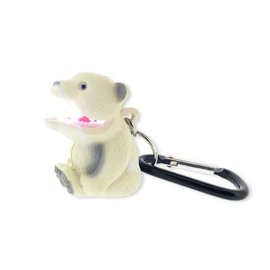 Sun Company WildLight Animal Carabiner Flashlight | Mini Animal Keychain Flash Lights | for Kids, Nurses, Camping (Polar Bear)