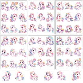 60pcs Unicorn Stickers, Cute Unicorn Decorations Reward Incentives Stickers Cartoon Decals for Laptops Scrapbooks Self-Adhesive Envelope Seals for DIY Craft Birthday Party Supplies