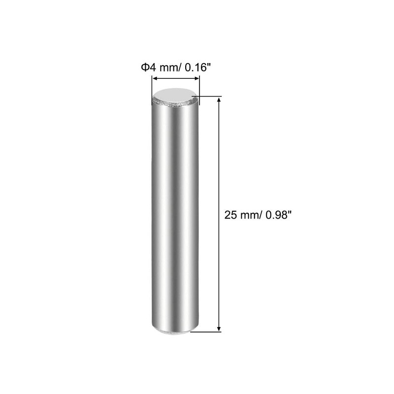 TOP-VIGOR 30Pcs 4mm x 25mm Dowel Pins Shelf Support Pegs,