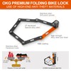 OKG Folding Bike Lock - 4 Keys, 3.7 lbs, Foldable