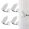 FUIPVGI 4 Pcs Portable Door Lock Stainless Steel Punch-Free Door