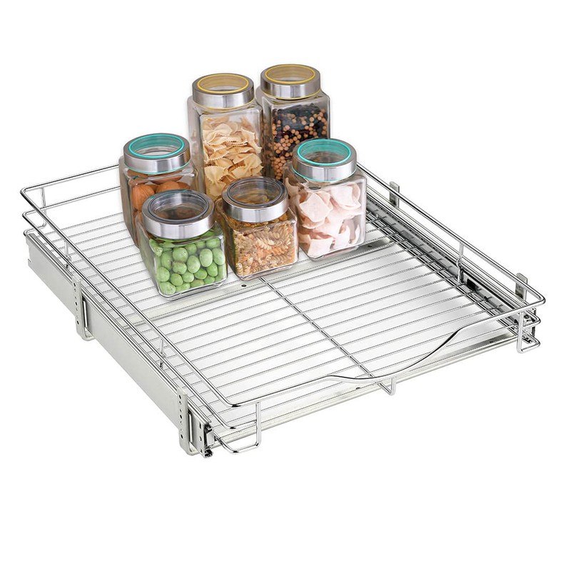 DINDON 1 Tier Pull Out Cabinet Organizer (17" W x