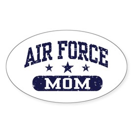 CafePress Air Force Mom Oval Car Bumper Sticker