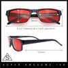 Mens Small Face Snug Fit Color Lens Rectangular Plastic Frame