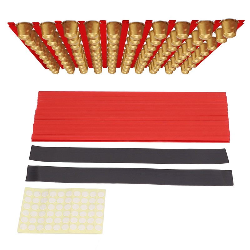 Coffee Capsule Holder Red Dual Use with Magnetic Sticker Wall